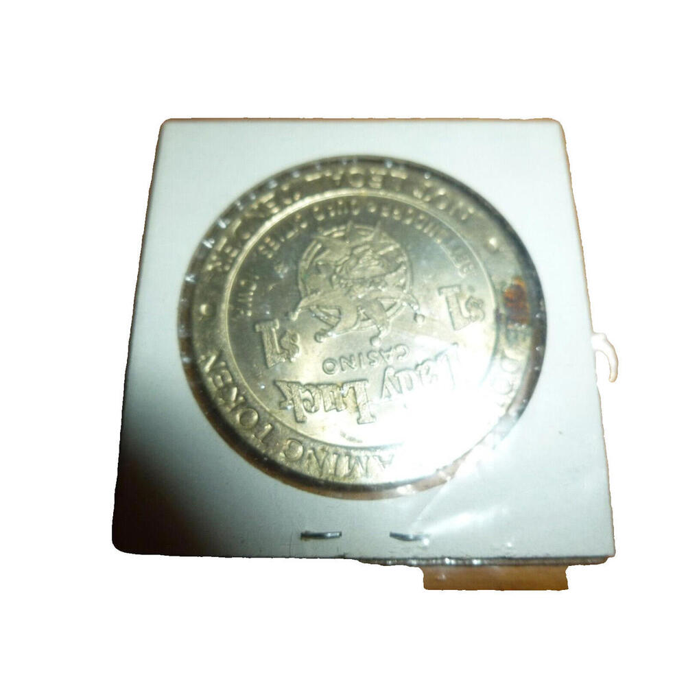 Lady Luck Casino Bettendorf Iowa Quad Cities $1 Gaming Token One Dollar Coin Vtg